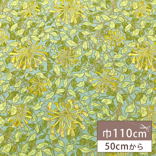 生地 【 V&A Fabric Collection ハニーサックル 】 シーチング 110cm巾 コットン 綿100％ 薄手