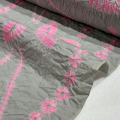 【訳あり】【 有松絞り 蝶々 灰色 12.5m巻き 巾40cm 】 生地 一反 巻き売り 有松染め 鳴海絞り 有松鳴海絞り 浴衣生地 甚平生地 浴衣 ちょうちょ ゆかた しぼり浴衣 絞り浴衣 絞り染め 兵児帯 夏着物 風呂敷