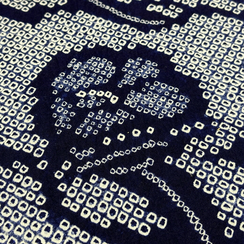 生地 【 有松絞り 花 紺 12.4m巻き 巾40cm 】 一反 巻き売り 有松染め