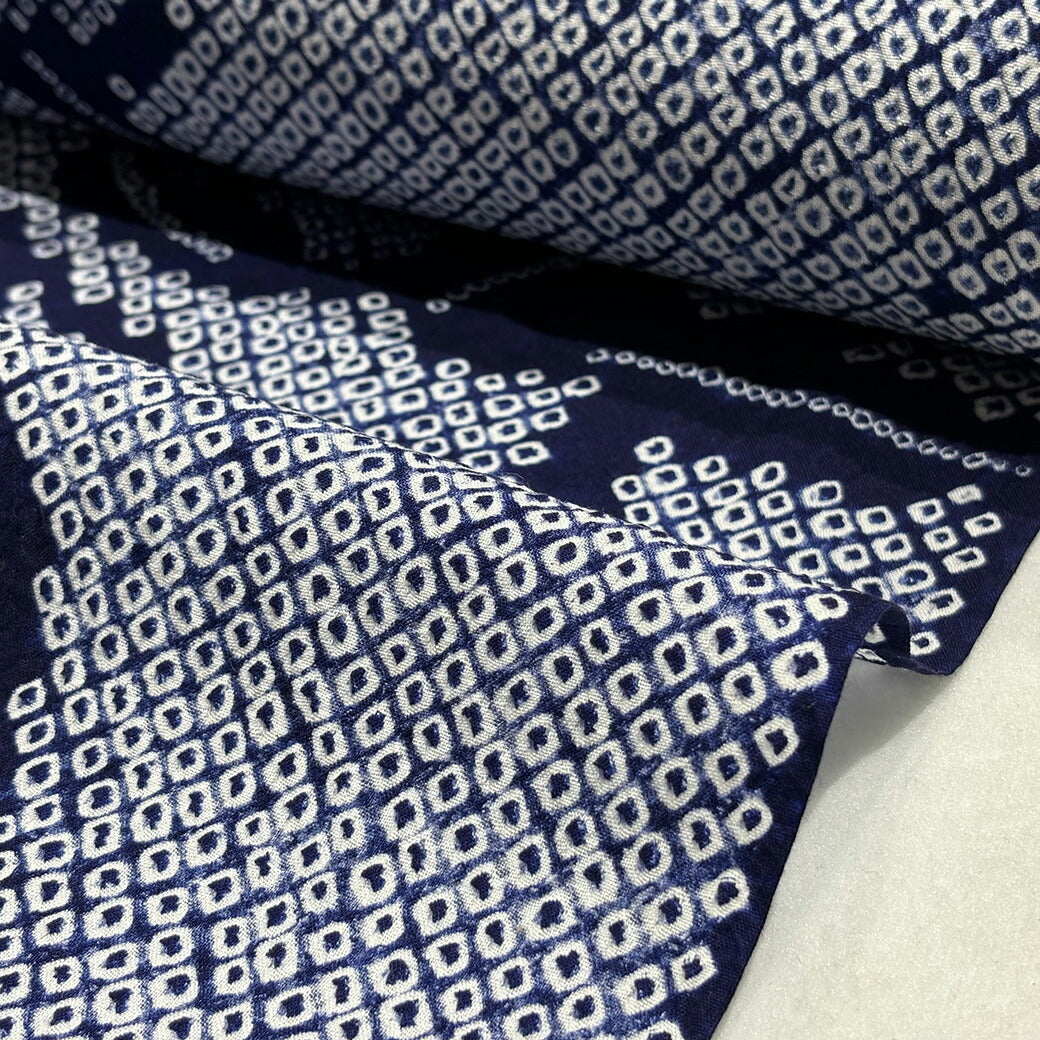 生地 【 有松絞り 花 紺 12.4m巻き 巾40cm 】 一反 巻き売り 有松染め