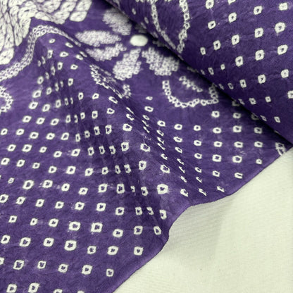 生地 【 有松絞り 菊 紫 12.5m巻き 巾40cm 】 一反 巻き売り 有松染め 鳴海絞り 有松鳴海絞り 浴衣生地 甚平生地 菊の花 浴衣 ゆかた しぼり浴衣 絞り浴衣 絞り染め 兵児帯 帯 夏着物 単衣 風呂敷 一反販売