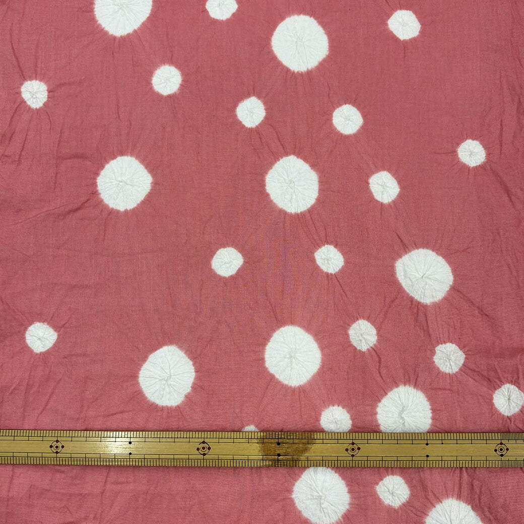 生地 【 有松絞り 水玉 桜 12.5m巻き 巾40cm 】 一反 巻き売り 有松染め 鳴海絞り 有松鳴海絞り 浴衣生地 甚平生地 ドット柄 浴衣 ゆかた しぼり浴衣 絞り浴衣 絞り染め 兵児帯 帯 夏着物 風呂敷 一反販売
