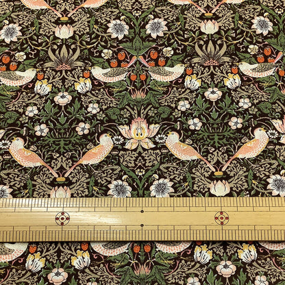 生地 【 V&A Fabric Collection いちご泥棒 】 シーチング 110cm巾 コットン 綿100％ 薄手