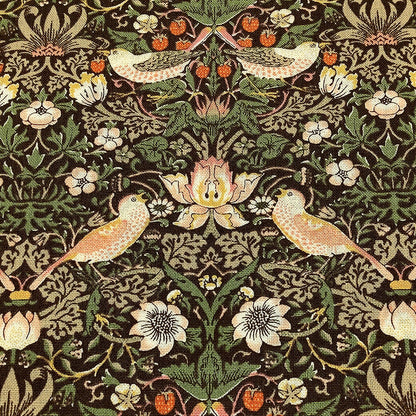 生地 【 V&A Fabric Collection いちご泥棒 】 シーチング 110cm巾 コットン 綿100％ 薄手