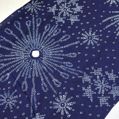 【訳あり】 【 有松絞り 花火 紺色 12.4m巻き 巾40cm 】 生地 一反 巻き売り 有松染め 鳴海絞り 有松鳴海絞り 浴衣生地 甚平生地 浴衣 ゆかた