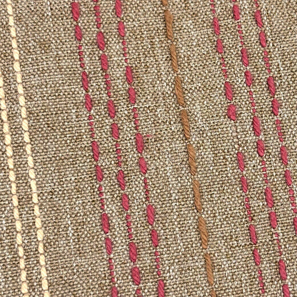 生地 【 ジャガード刺繍ストライプ 茶 】 ジャガード生地 ストライプ 縦縞 150cm巾 幅広 ポリエステル 綿混生地 スカート パンツ ワンピース バッグ ポーチ クッションカバー ランチョンマット 可愛い おしゃれ 上品 T
