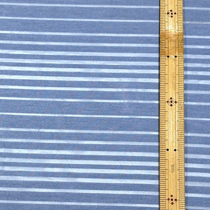 生地 【 ボーダーオパール スカイ 】 オパール加工 綿混生地 112cm巾 ボーダー 縞縞 透け感 ブラウス シャツ スカート ワンピース カーテン インテリア クッションカバー テーブルクロス ポーチ 小物 巾着 Text