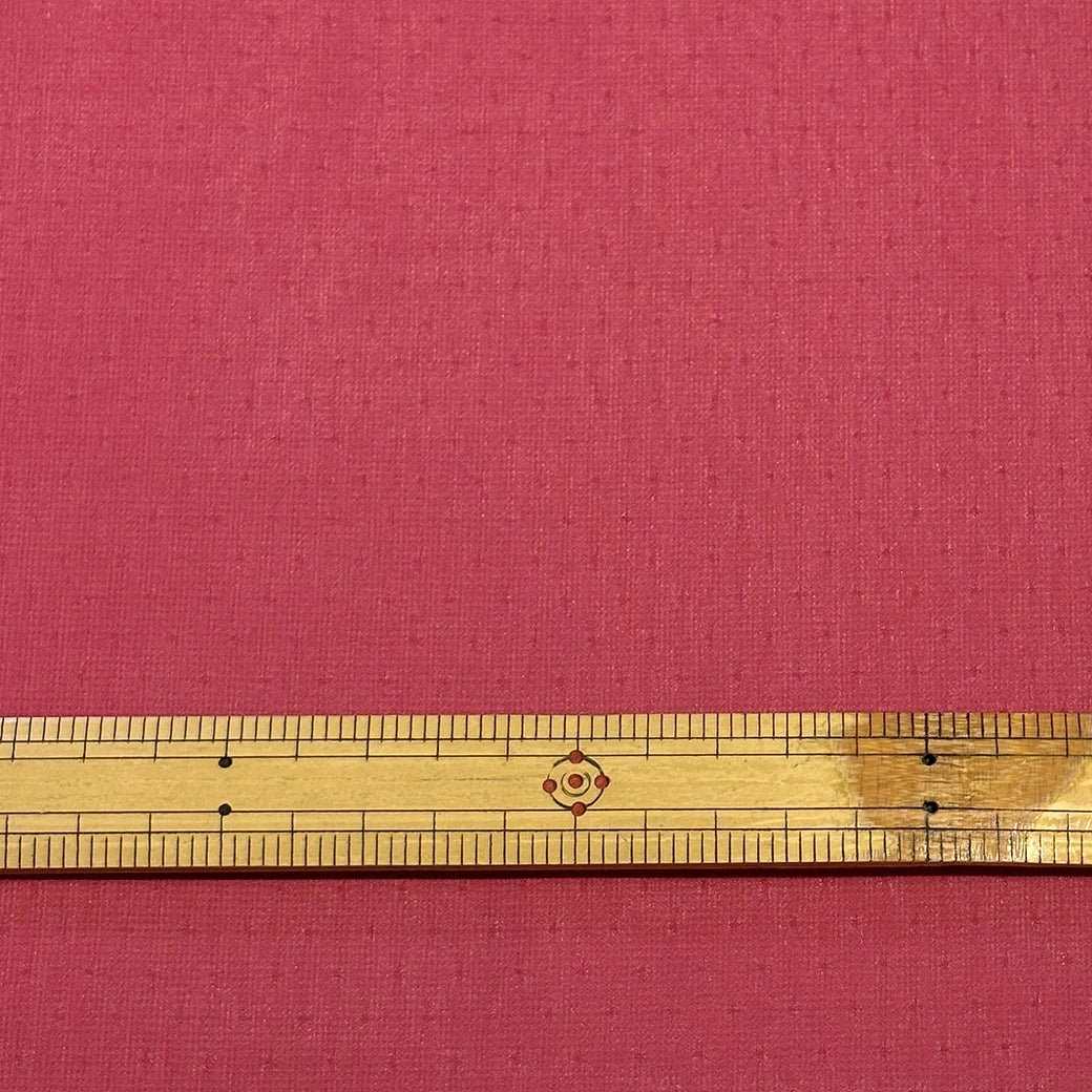 生地 【 ドットシフォン エンジ 】 112cm巾 水玉シフォン ドット柄シフォン