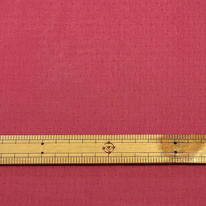 生地 【 ドットシフォン エンジ 】 112cm巾 水玉シフォン ドット柄シフォン