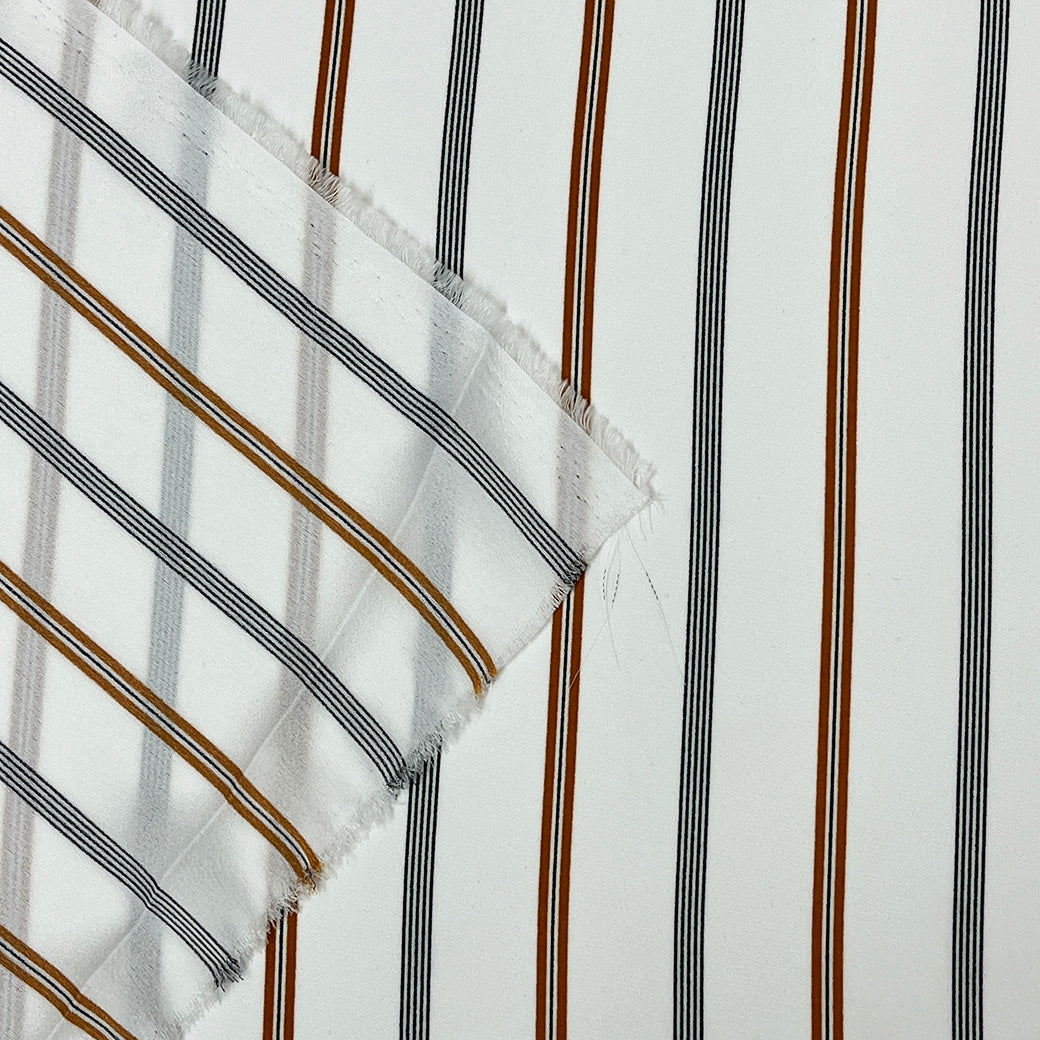 生地 【 ジョーゼット ストライプ 】 ジョーゼット生地 しましま シボ シワ感 シフォン