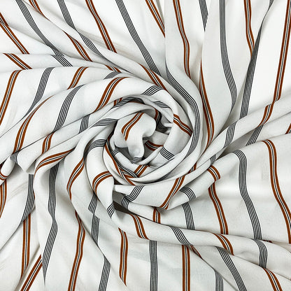 生地 【 ジョーゼット ストライプ 】 ジョーゼット生地 しましま シボ シワ感 シフォン