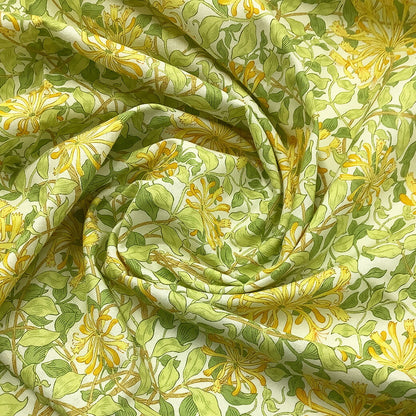 生地 【 V&A Fabric Collection ハニーサックル 】 シーチング 110cm巾 コットン 綿100％ 薄手 薄地 Honeysuckle 英国 イギリス ロンドン ヴィクトリア&アルバート博物館 ウィリアム