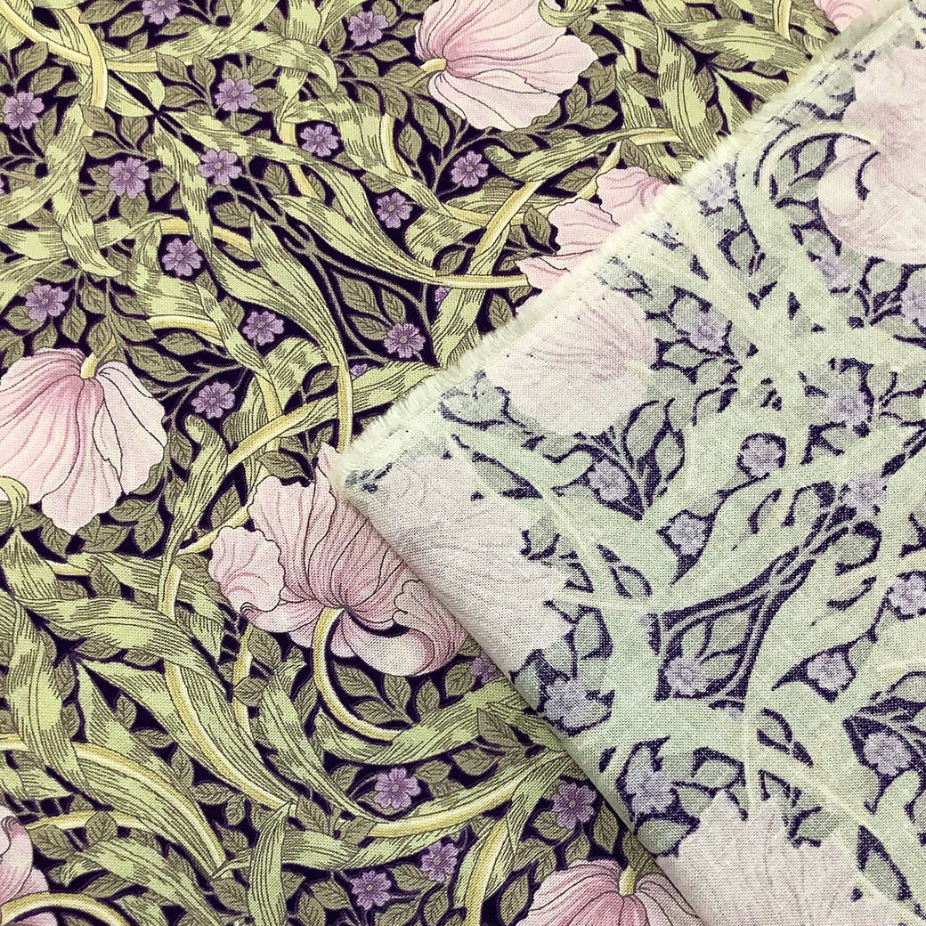 生地 【 V&A Fabric Collection ピンパネル 】 シーチング 110cm巾 コットン 綿100％ 薄手