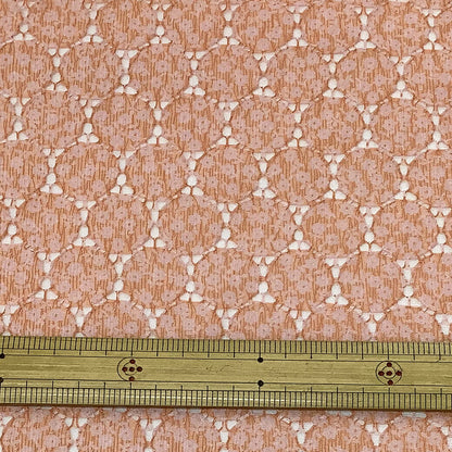 生地 【 花柄ラウンドレース オレンジ 】 レース レース生地 花柄 ラウンドレース 刺繍 レース刺繍 小花柄 薔薇 カスミソウ 幾何学 ワンピーズ チュニック スカート カーテン ブライダル ウェディング コスプレ 半襟 ポ