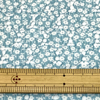 生地 【 花柄ラウンドレース スカイ 】 レース レース生地 花柄 ラウンドレース 刺繍 レース刺繍 小花柄 薔薇 カスミソウ 幾何学 ワンピーズ チュニック スカート カーテン ブライダル ウェディング コスプレ 半襟 ポリ