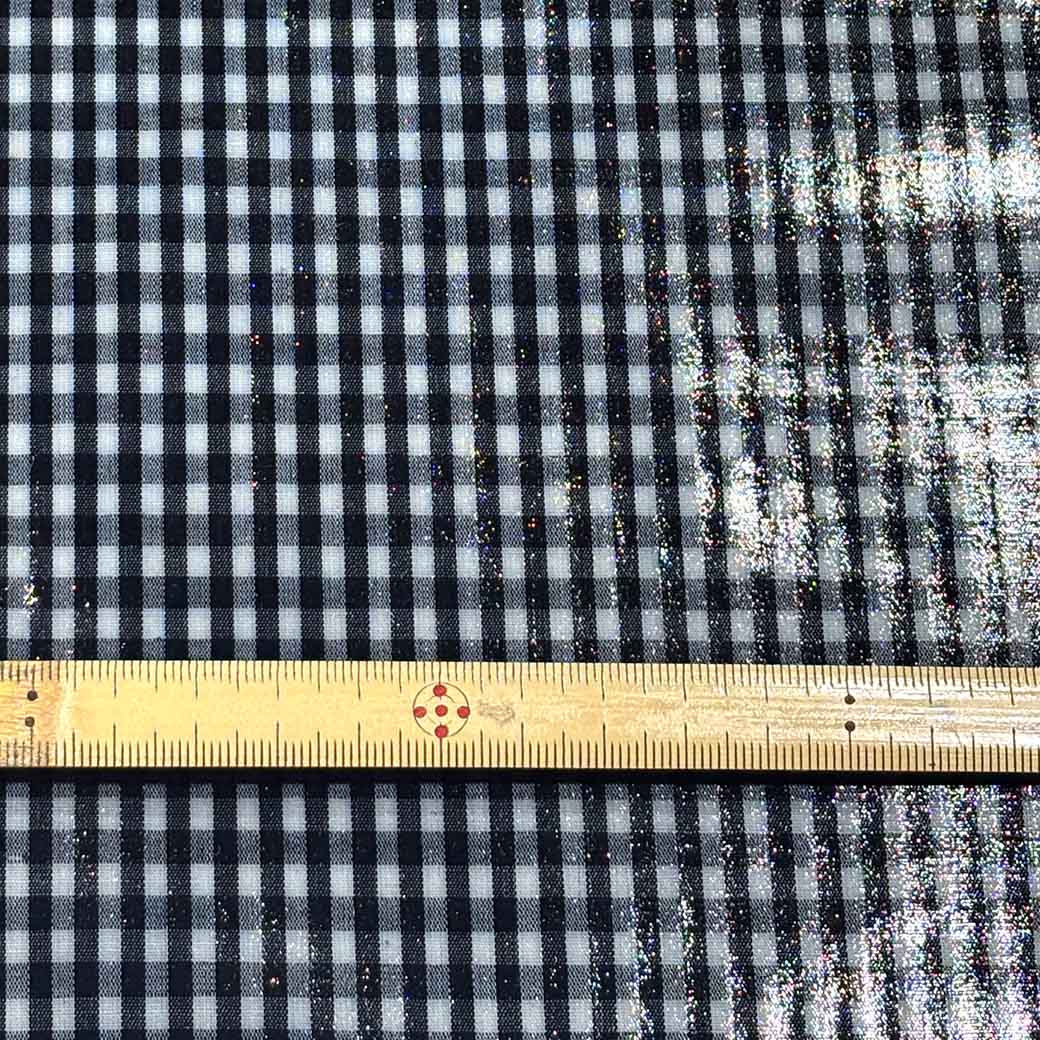 生地 【 ギンガムラミネート 小 白黒 】 ラミネート生地 チェック ギンガムチェック 綿 コットン テーブルクロス ポーチティッシュケース エプロン スタイ ペットボトルケース ランチバッグ 入園 入学 Textile Wo