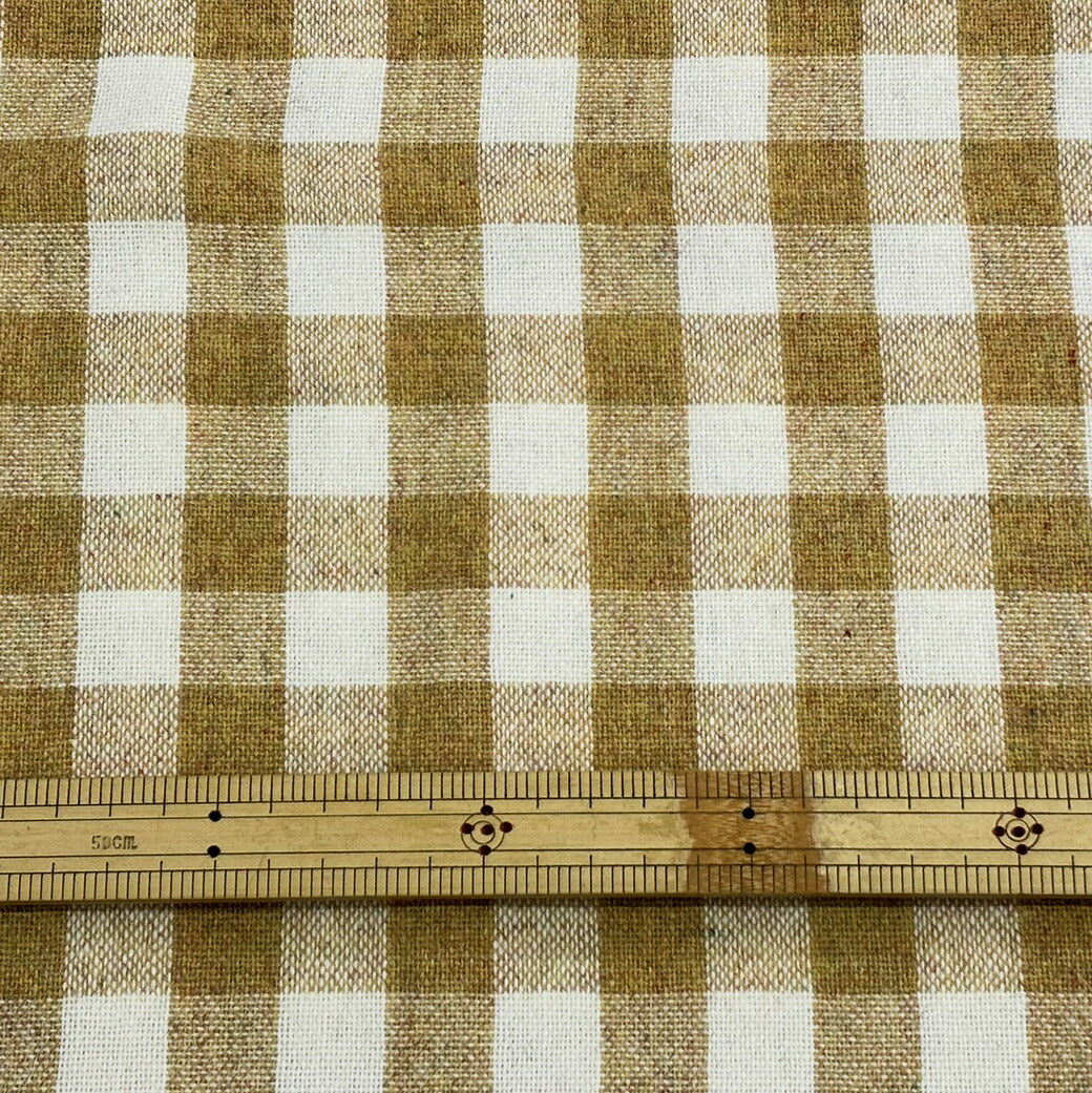 生地【 ギンガムウール キイロ 】ギンガムチェック柄生地 ギンガム