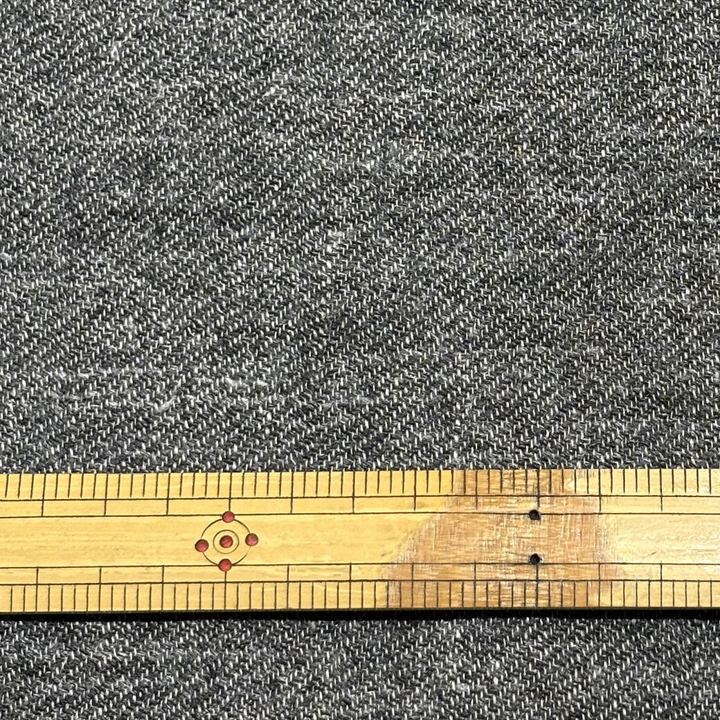 生地 【 リバーシブル 大織ウールリネン 黒生成 】 リバーシブル ウール リネン 148cm巾 幅広 無地 起毛 ジャケット ケープ ポンチョ バッグ クッションカバー インテリア ハンドメイド 手作り 手芸 Textile