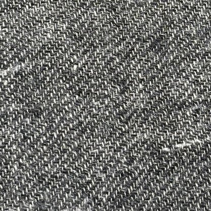 生地 【 リバーシブル 大織ウールリネン 黒生成 】 リバーシブル ウール リネン 148cm巾 幅広 無地 起毛 ジャケット ケープ ポンチョ バッグ クッションカバー インテリア ハンドメイド 手作り 手芸 Textile