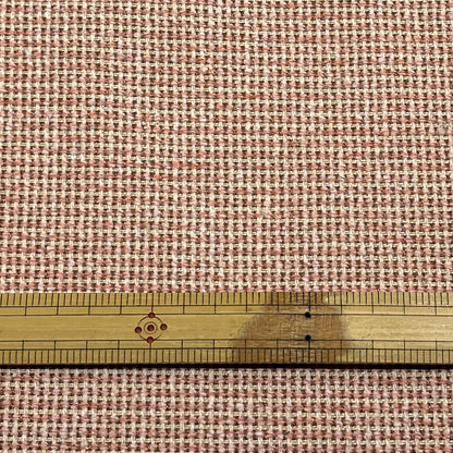 生地 【 ツイードファブリック サーモン 】 ツイード生地 綿100％ コットン 100cm巾 ジャケット コート スーツ ワンピース バッグ インテリア カーテン ハンドメイド 手作り 手芸 カラフル ポップ Textile