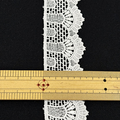 リボン【 シェルケミカルレース 35mm 】ケミカルレース レースリボン 刺繍リボン レース刺繍 刺繍テープ ハンドメイド資材 可愛い 手芸用テープ リボンテープ 洋裁 ハンドメイド 手芸用 パーツ 布雑貨 副材 手芸