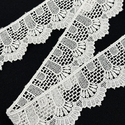 リボン【 シェルケミカルレース 35mm 】ケミカルレース レースリボン 刺繍リボン レース刺繍 刺繍テープ ハンドメイド資材 可愛い 手芸用テープ リボンテープ 洋裁 ハンドメイド 手芸用 パーツ 布雑貨 副材 手芸