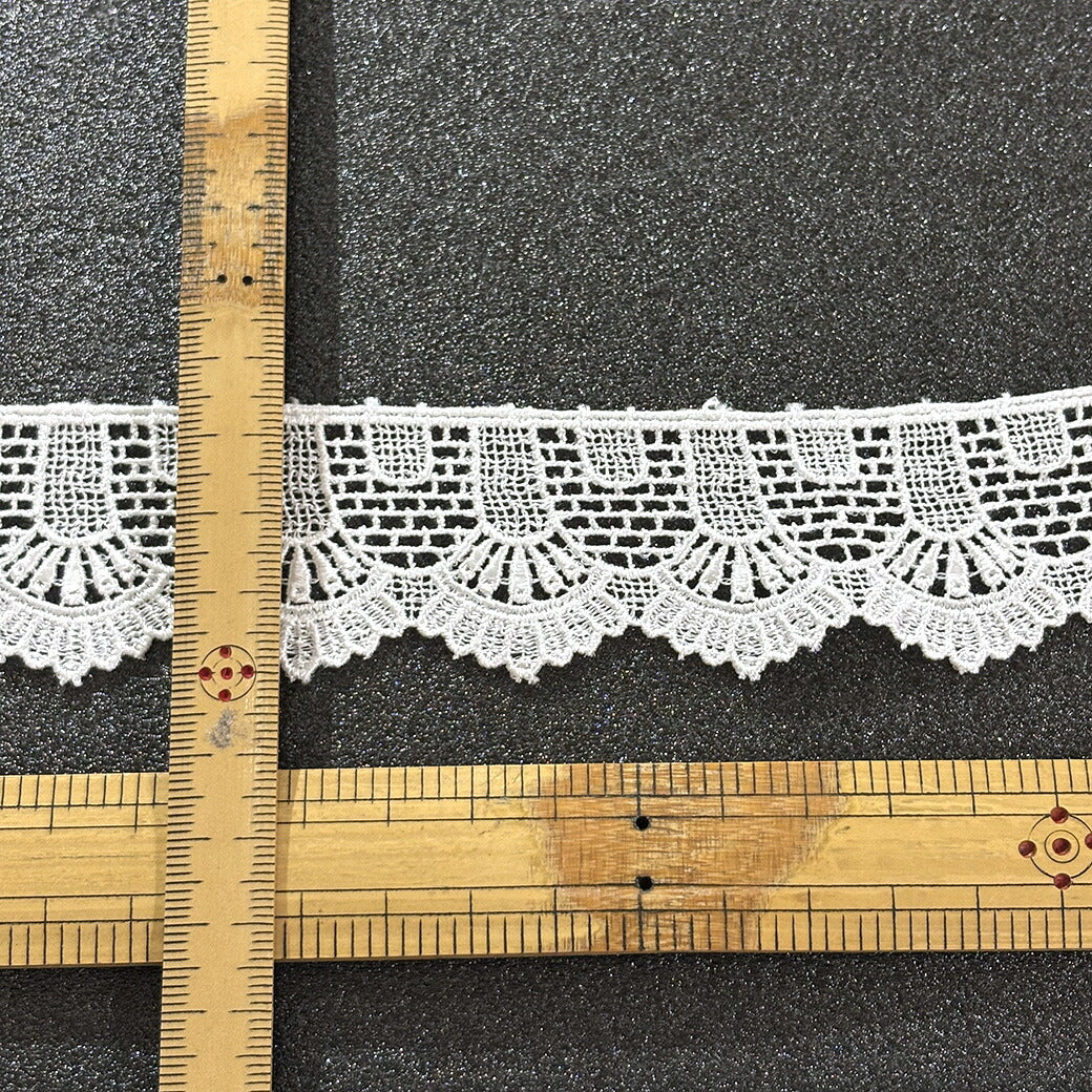 リボン【 シェルケミカルレース 35mm 】レースリボン 刺繍リボン 貝殻