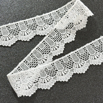 リボン【 シェルケミカルレース 35mm 】レースリボン 刺繍リボン 貝殻 マリン 刺繍 レース刺繍 刺繍テープ ハンドメイド資材 可愛い 手芸用テープ リボンテープ 洋裁 ハンドメイド 手芸用 パーツ 布雑貨 副材 手芸副材
