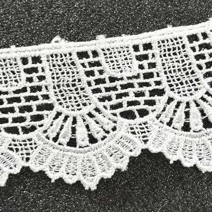リボン【 シェルケミカルレース 35mm 】レースリボン 刺繍リボン 貝殻 マリン 刺繍 レース刺繍 刺繍テープ ハンドメイド資材 可愛い 手芸用テープ リボンテープ 洋裁 ハンドメイド 手芸用 パーツ 布雑貨 副材 手芸副材