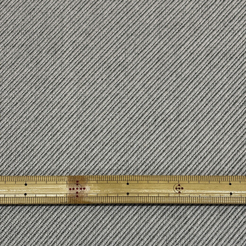 生地【 大柄織カルゼ グレー 】ガルゼ生地 カージー 畝 100cm巾 厚手 コシ 綿混 ポリエステル