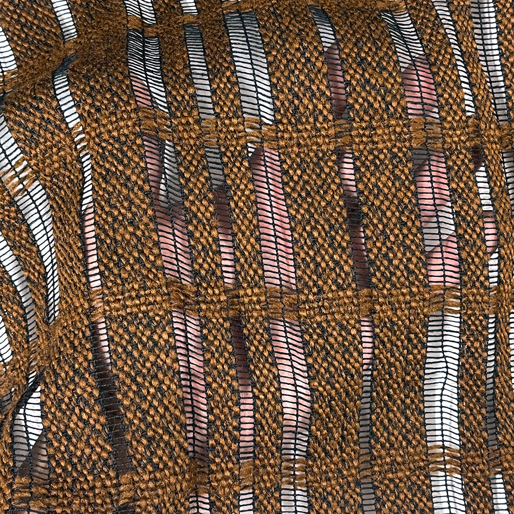 生地 【 大織レース ブラウン 】 レース レース生地 刺繍レース 100cm巾 1m以上/50cm単位 ポリエステル
