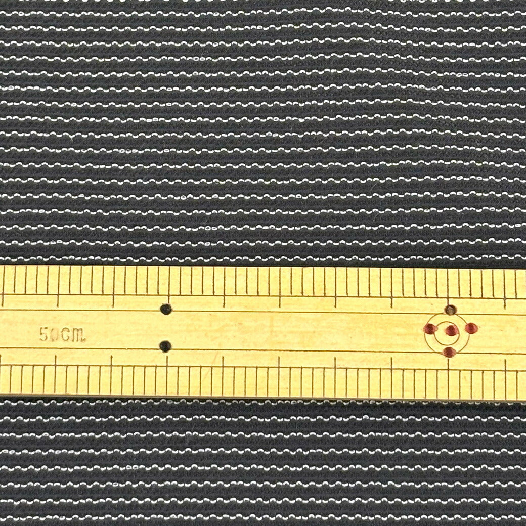 生地 【 ボーダー 波ステッチファブリック 黒 】 布 布地 ボーダー しましま 縞々 縞模様 ステッチ ナイロン バッグ ジャケット ブルゾン パンツ スカート カジュアルウェア トートバッグ ポーチ クッションカバー イン