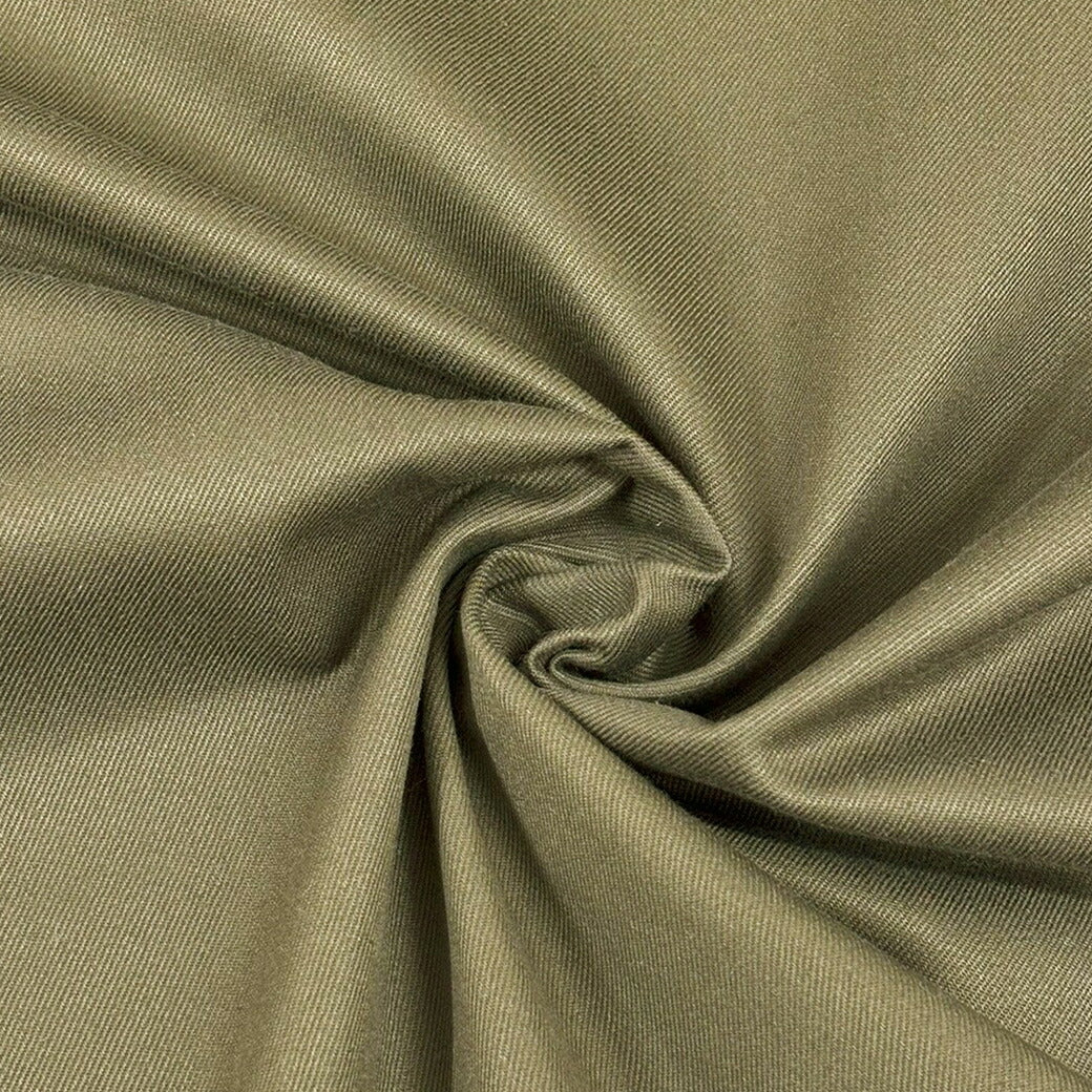 生地 【 サージ カーキ 】 織物 布 生地 布地 綿生地 コットン 綿100％