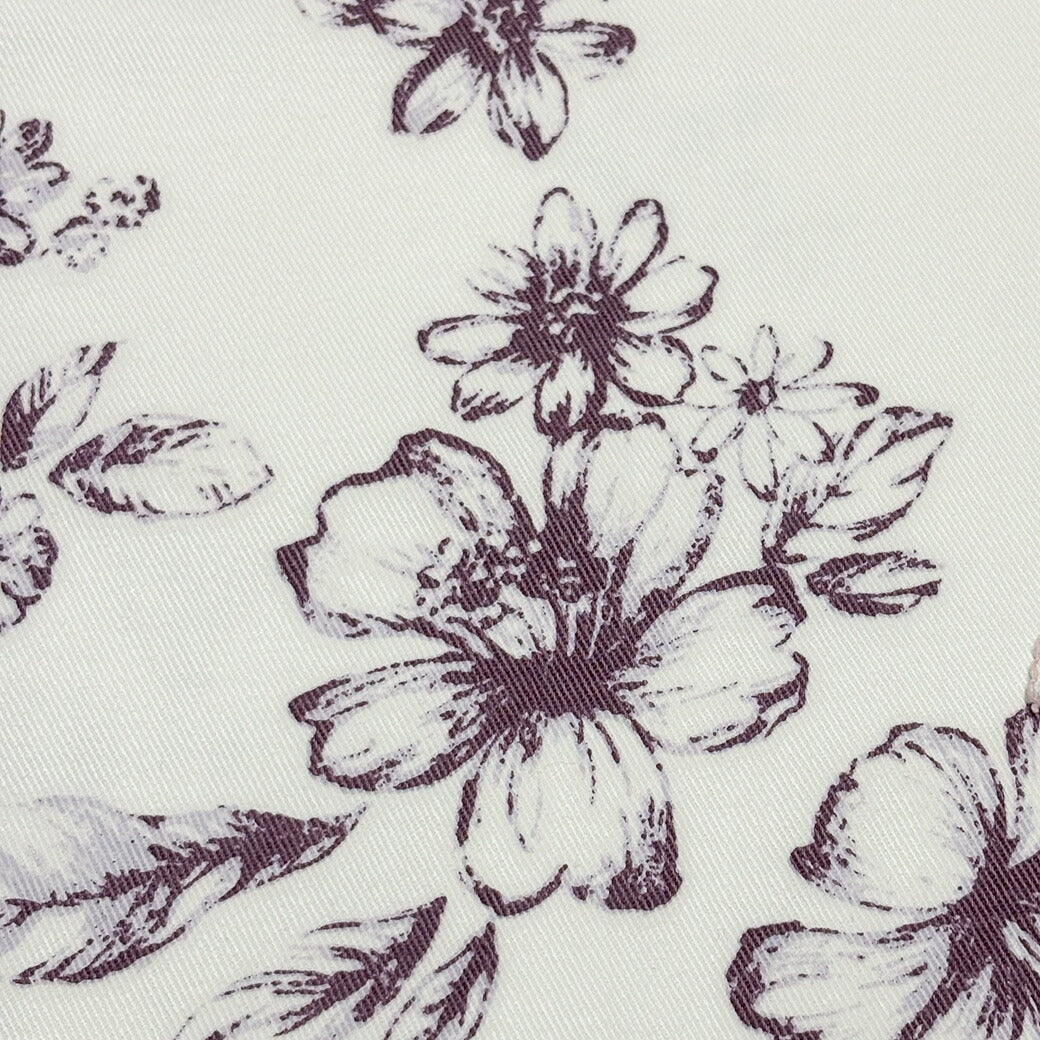 生地 【 ボタニカル 白 】 ツイル生地 ツイル ツイルプリント 綿ツイル 花柄 小花 植物柄 手描き風 総柄 トートバッグ バッグ 可愛い かわいい 綿プリント 綿 コットン インテリア ハンドメイド 手作り 手芸 ソーイン