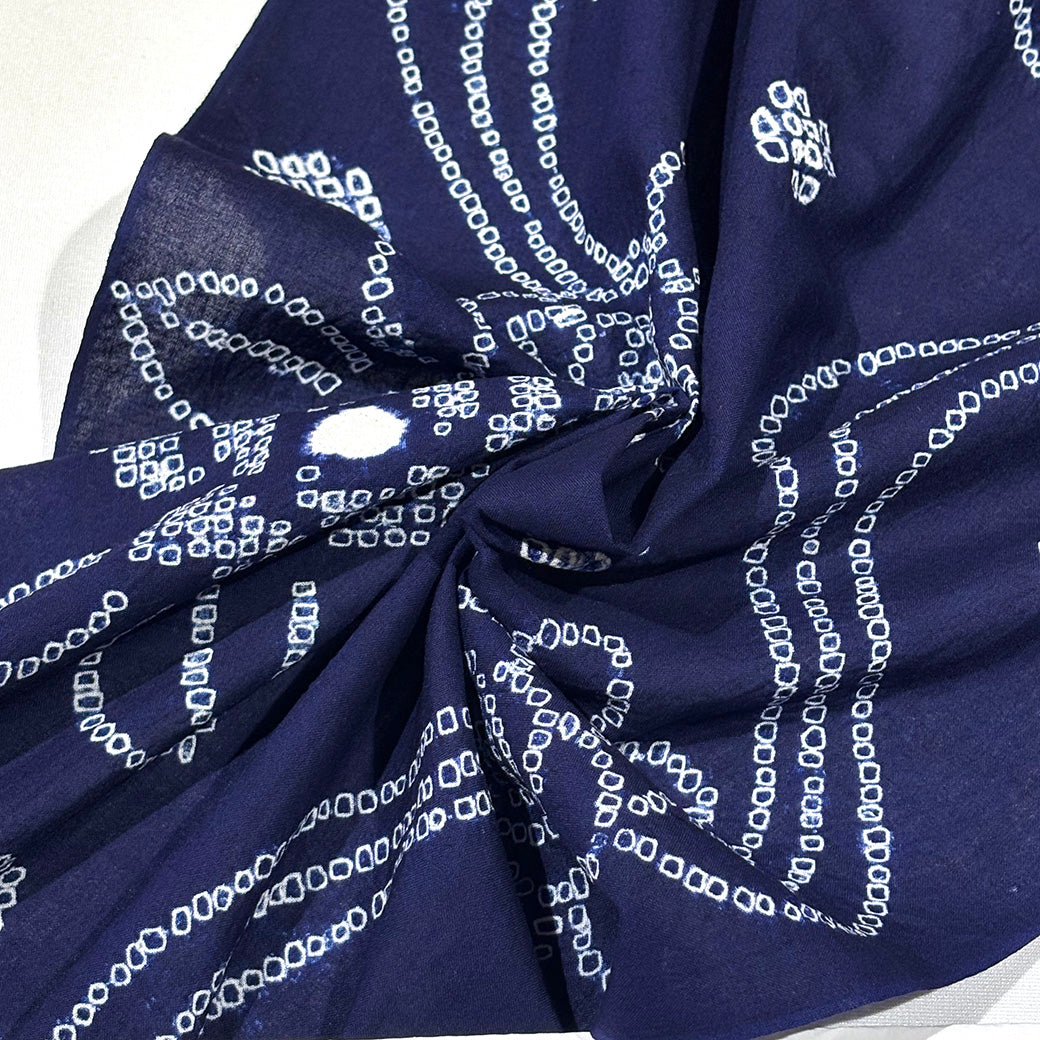生地 【 有松絞り 薔薇 紺 12.1m巻き 巾40cm 】 一反 巻き売り 有松染め 鳴海絞り 有松鳴海絞り 浴衣生地 甚平生地 花柄 バラ 浴衣 ゆかた
