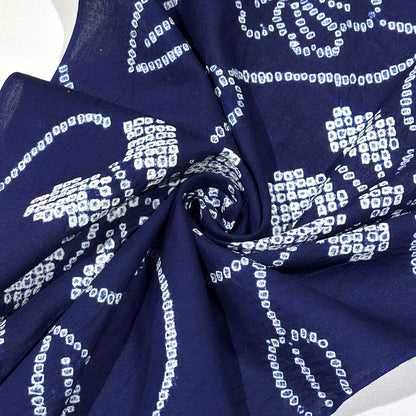 【訳あり】 【 有松絞り 花 紺色 12.2m巻き 巾40cm 】 生地 一反 巻き売り 有松染め 鳴海絞り 有松鳴海絞り 浴衣生地 甚平生地 浴衣 ゆかた