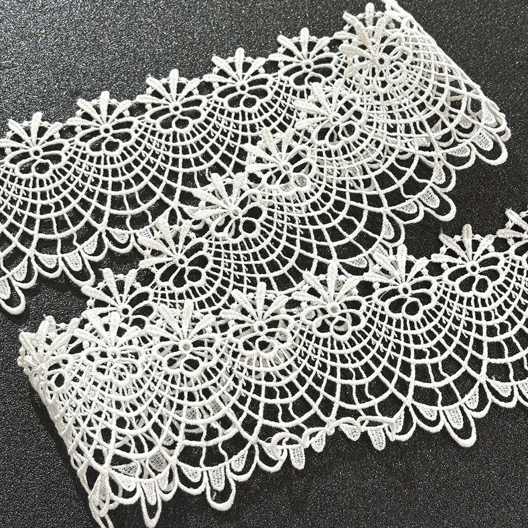 リボン【 モチーフレース G 白 】レースリボン 刺繍リボン 刺繍 レース刺繍 刺繍テープ ハンドメイド資材 可愛い 手芸用テープ リボンテープ 洋裁 ハンドメイド 手芸用 パーツ 布雑貨 副材 手芸副材 フリル カントリー