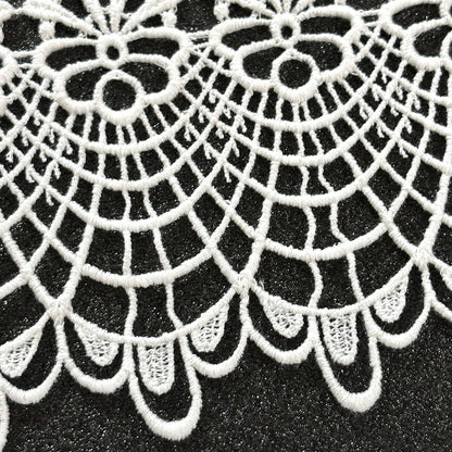 リボン【 モチーフレース G 白 】レースリボン 刺繍リボン 刺繍 レース刺繍 刺繍テープ ハンドメイド資材 可愛い 手芸用テープ リボンテープ 洋裁 ハンドメイド 手芸用 パーツ 布雑貨 副材 手芸副材 フリル カントリー