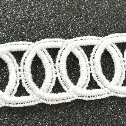 リボン【 モチーフレース I 白 】レースリボン 刺繍リボン サークル 刺繍 レース刺繍 刺繍テープ ハンドメイド資材 可愛い 手芸用テープ リボンテープ 洋裁 ハンドメイド 手芸用 パーツ 布雑貨 副材 手芸副材 フリル カ