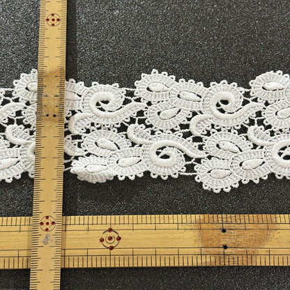 リボン【 モチーフレース J 白 】レースリボン 刺繍リボン 刺繍 レース刺繍 刺繍テープ ハンドメイド資材 可愛い 手芸用テープ リボンテープ 洋裁 ハンドメイド 手芸用 パーツ 布雑貨 副材 手芸副材 フリル カントリー