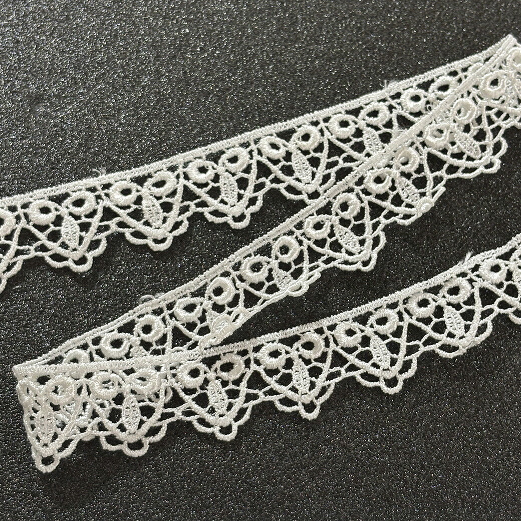 リボン【 モチーフレース R 白 】レースリボン 刺繍リボン 刺繍 レース刺繍 刺繍テープ ハンドメイド資材 可愛い 手芸用テープ リボンテープ 洋裁 ハンドメイド 手芸用 パーツ 布雑貨 副材 手芸副材 フリル カントリー