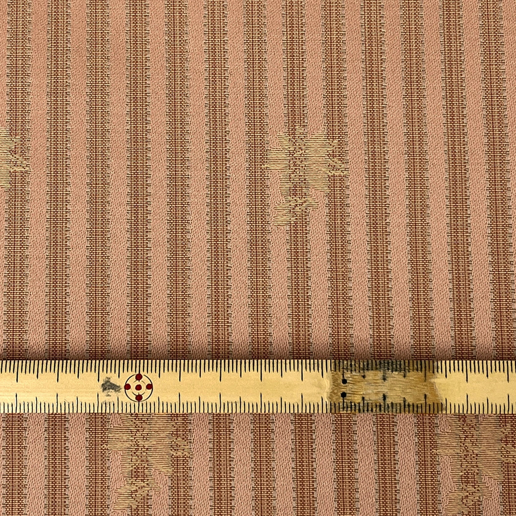 生地【 ストライプジャガード オレンジ 】 100cm 1m以上/50cm単位 ジャガード生地 ストライプ生地
