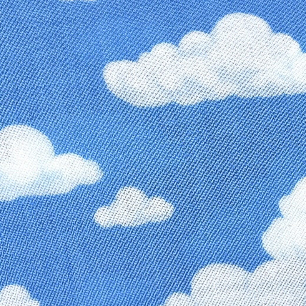 生地 【 雲柄 sky fabric ソライロ 】くも柄 雲 雲柄 空柄 水色 108cm巾 コットン 綿100％ 薄手 入園 入学 新学期準備 幼稚園 レッスンバッグ 習い事バッグ 巾着 巾着袋 給食袋 ハンドメイド 手芸