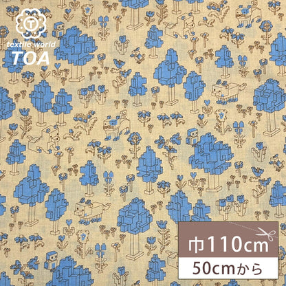 生地 【 60/1ローン ブロックプリント 】 ローン生地 綿生地 綿 コットン 綿100％ トイブロックタウン コットンプリント アパレルファブリック シャツ ブラウス ワンピース カバーリング 裏地 巾着袋 エコバック T