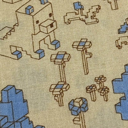 生地 【 60/1ローン ブロックプリント 】 ローン生地 綿生地 綿 コットン 綿100％ トイブロックタウン コットンプリント アパレルファブリック シャツ ブラウス ワンピース カバーリング 裏地 巾着袋 エコバック T