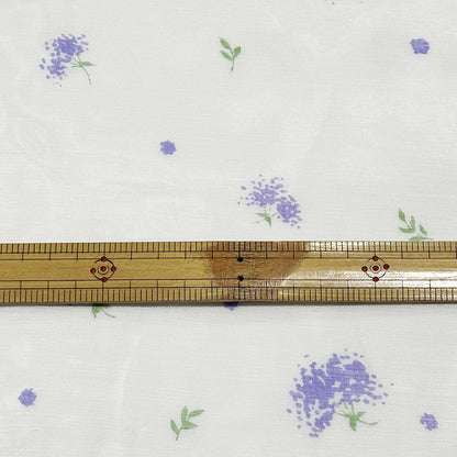 生地 【 ジュンプリントレース ホワイト 】 150cm巾 幅広 レースプリント 花柄レース