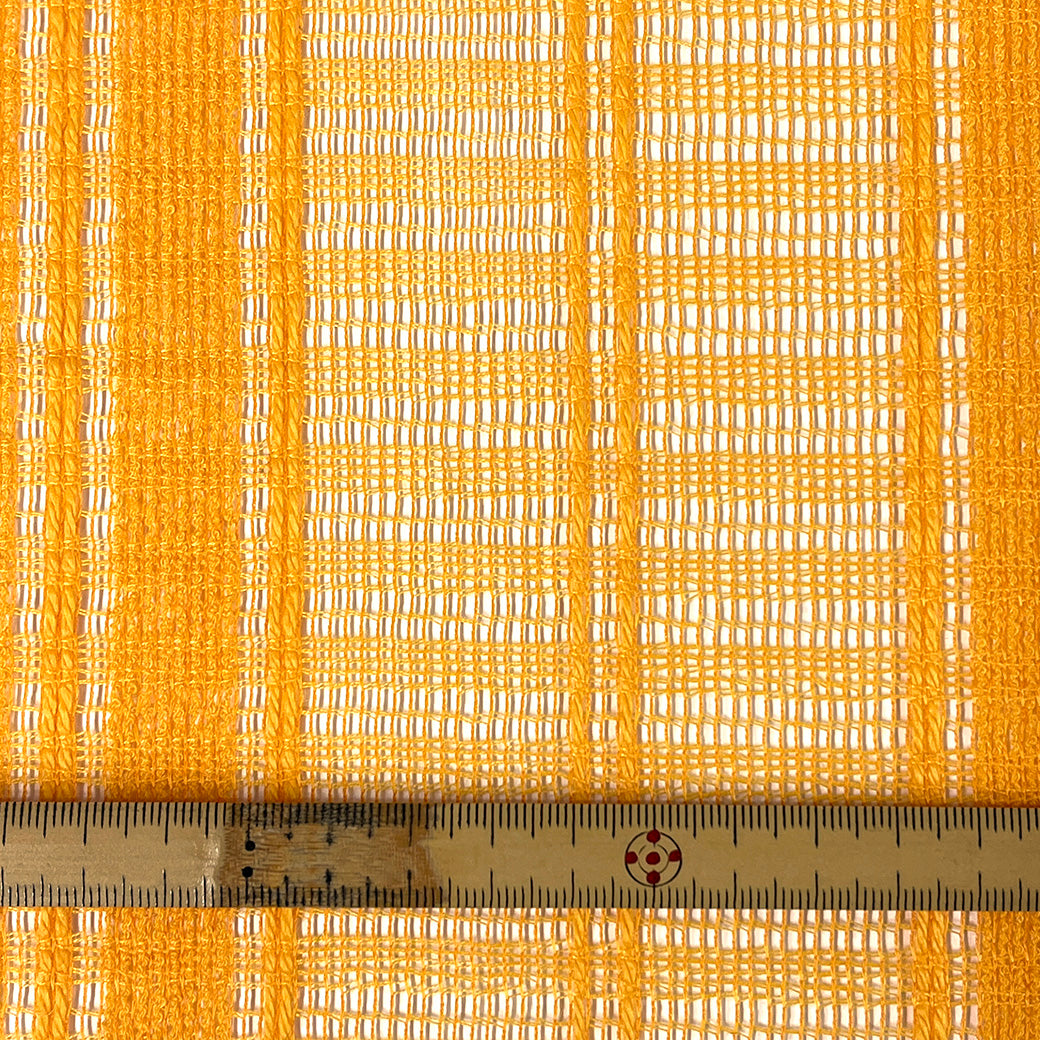 生地 【 ストライプレース オレンジ 】 レース レース生地 刺繍レース 100cm巾 ポリエステル
