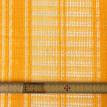生地 【 ストライプレース オレンジ 】 レース レース生地 刺繍レース 100cm巾 ポリエステル