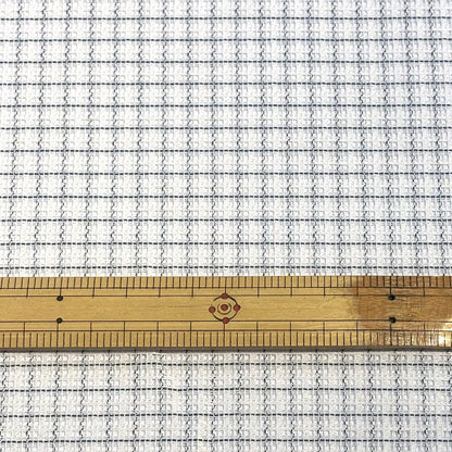 生地 【 チェックレース グレー 】 100cm巾 レース生地 ポリエステルレース 透ける生地 軽量生地 カーテン インテリア装飾