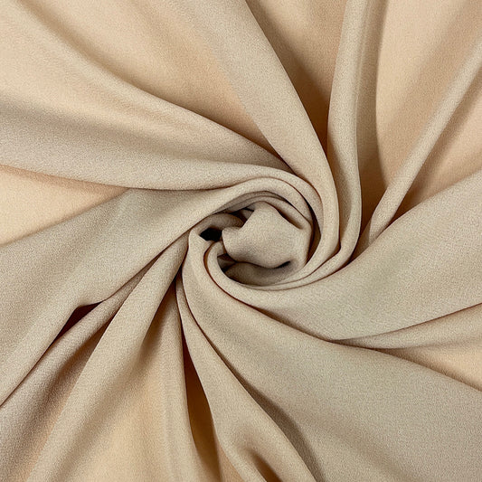生地 【 ソフト100ｄ 梨地ジョーゼット ベージュ】 136cm巾 ジョーゼット生地 ポリエステル ドレープ生地